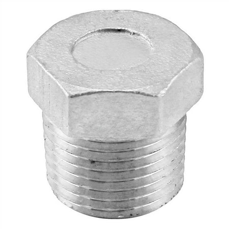 Stainless Steel Hex Plug - 1/2" Male NPT