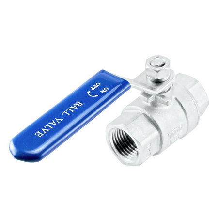 Stainless Steel 2-Piece Ball Valve - 1/2" Female NPT