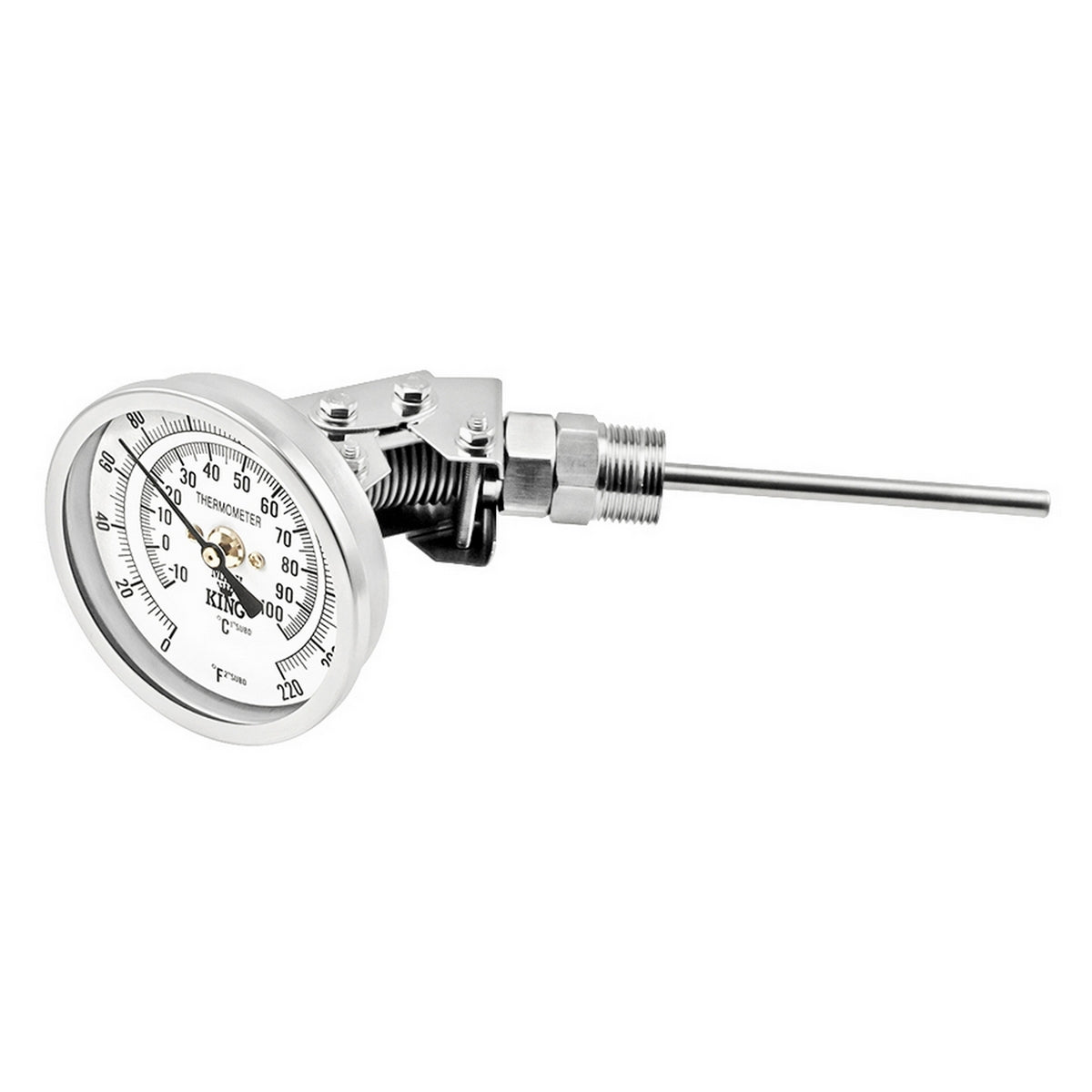 Adjustable Thermometer - 1/2" Male NPT (3.5" Stem)