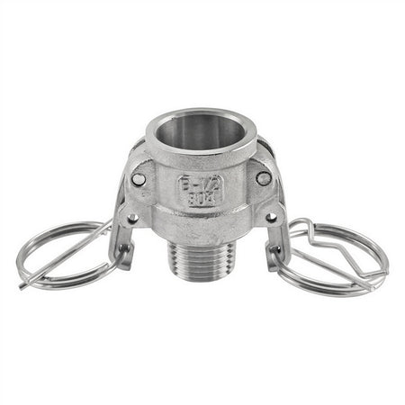 Stainless Steel Female Camlock Fitting - 1/2" Cam. X 1/2" Male NPT (Type B)