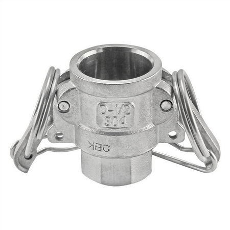 Stainless Steel Female Camlock Fitting - 1/2" Cam. X 1/2" Female NPT (Type D)