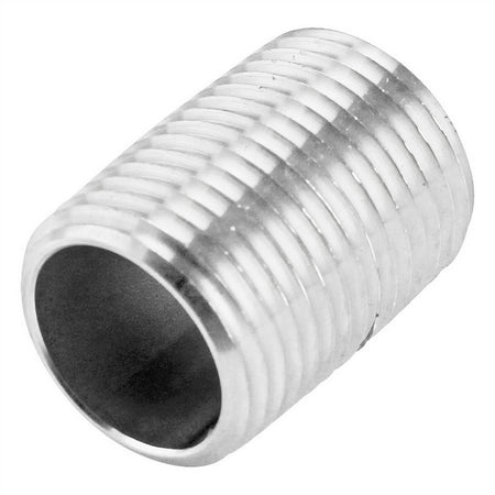 Stainless Steel Close Nipple - 1/2" Male NPT (1")