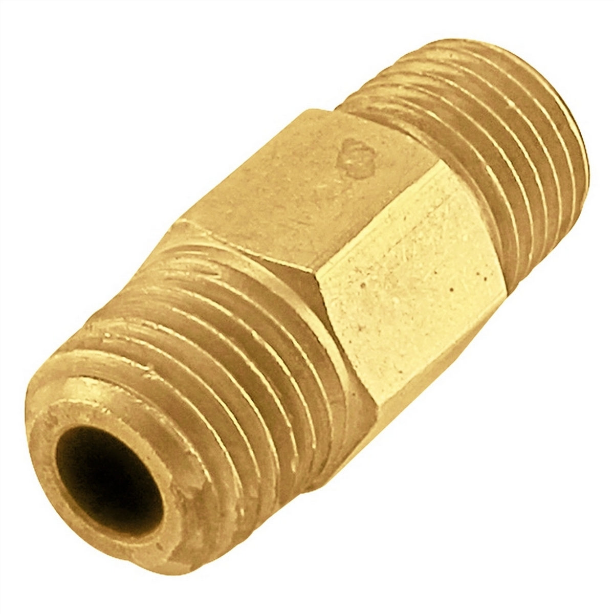 Brass Nipple - 1/4" Male NPT (1") (LHT)