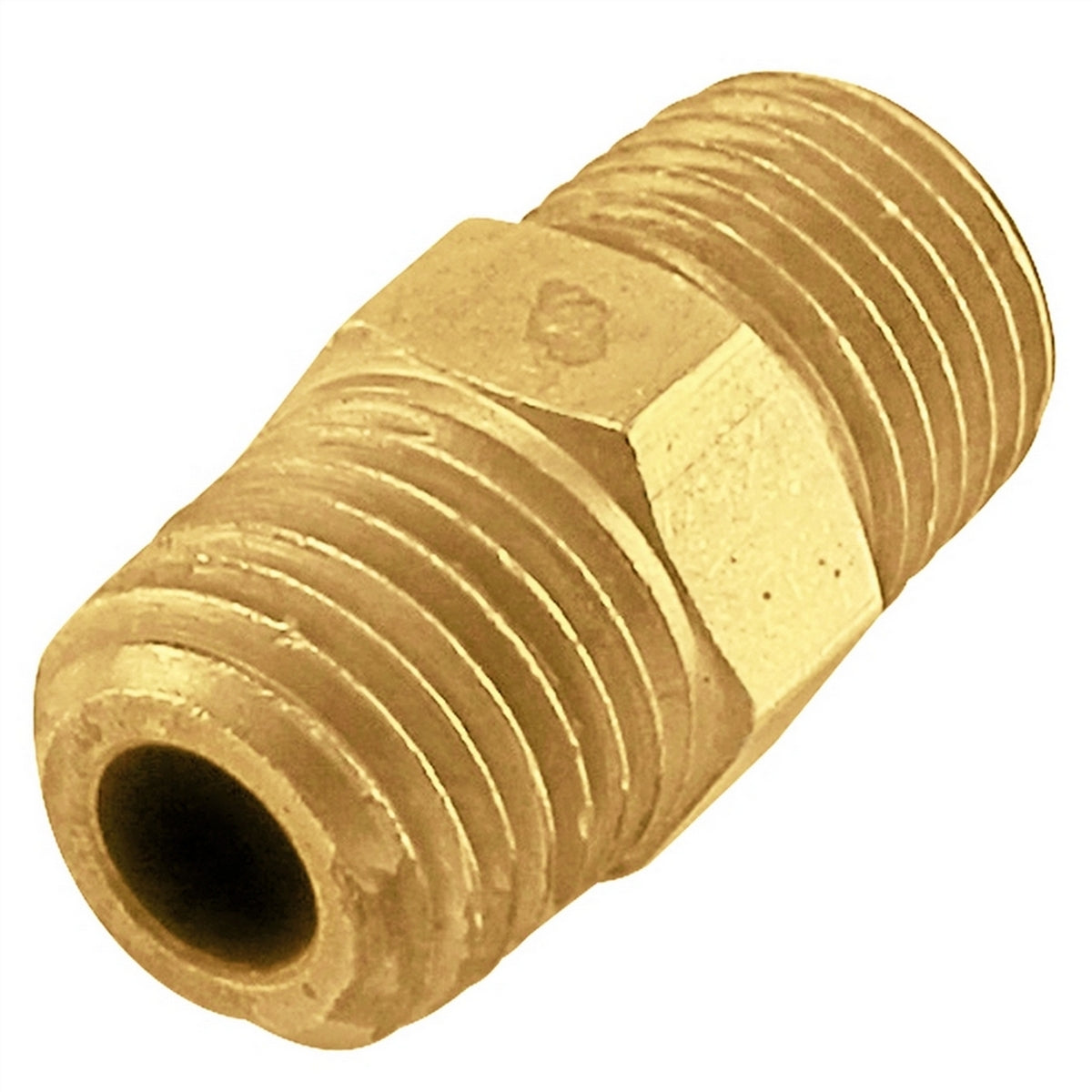 Brass Nipple - 1/4" Male NPT (1") (RHT)