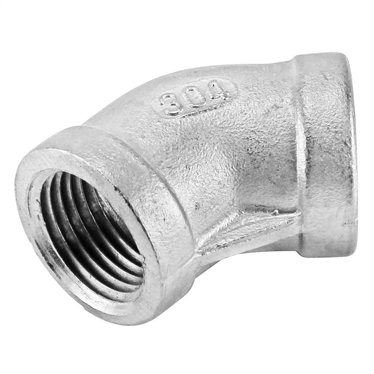 Stainless Steel 45° Elbow - 1/2" Female NPT