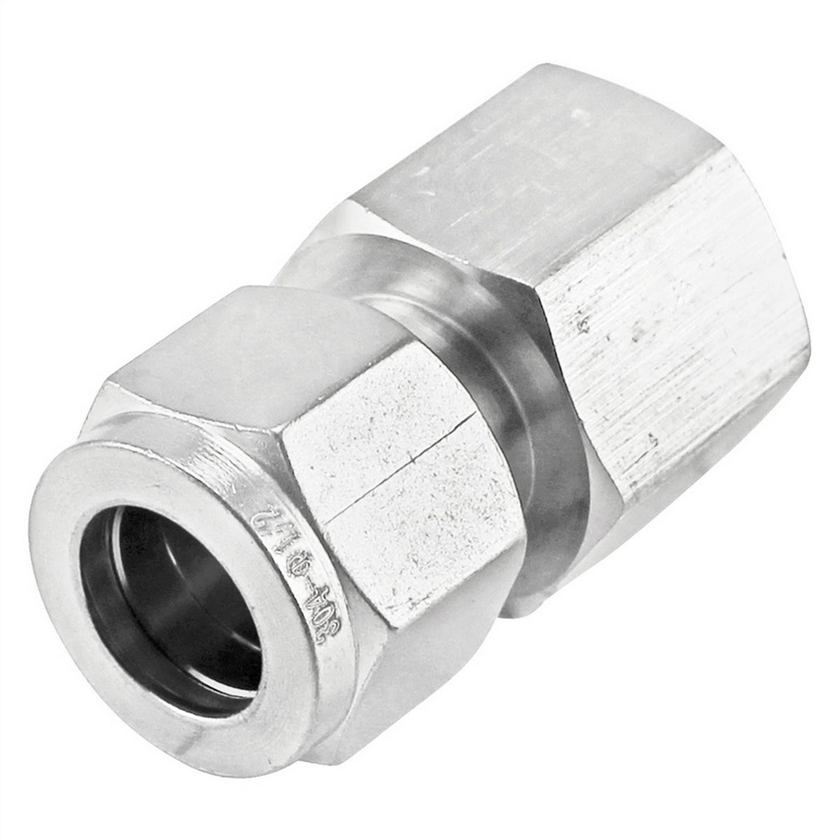 Stainless Steel Fitting - 1/2" Female NPT X 1/2" Compression