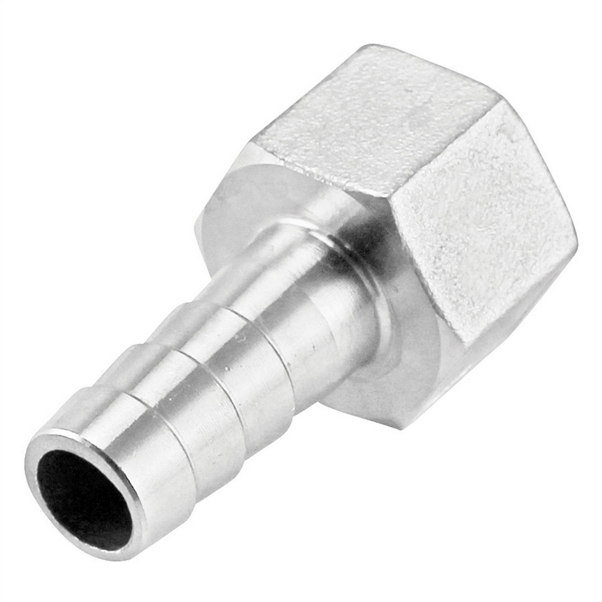 Stainless Steel Fitting - 1/2" Female NPT X 3/8" OD Barb