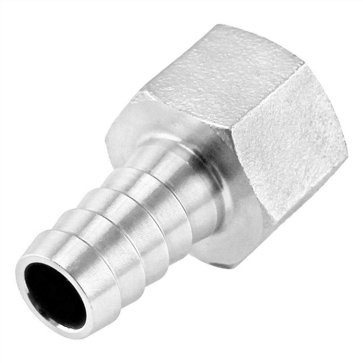 Stainless Steel Fitting - 1/2" Female NPT X 1/2" OD Barb