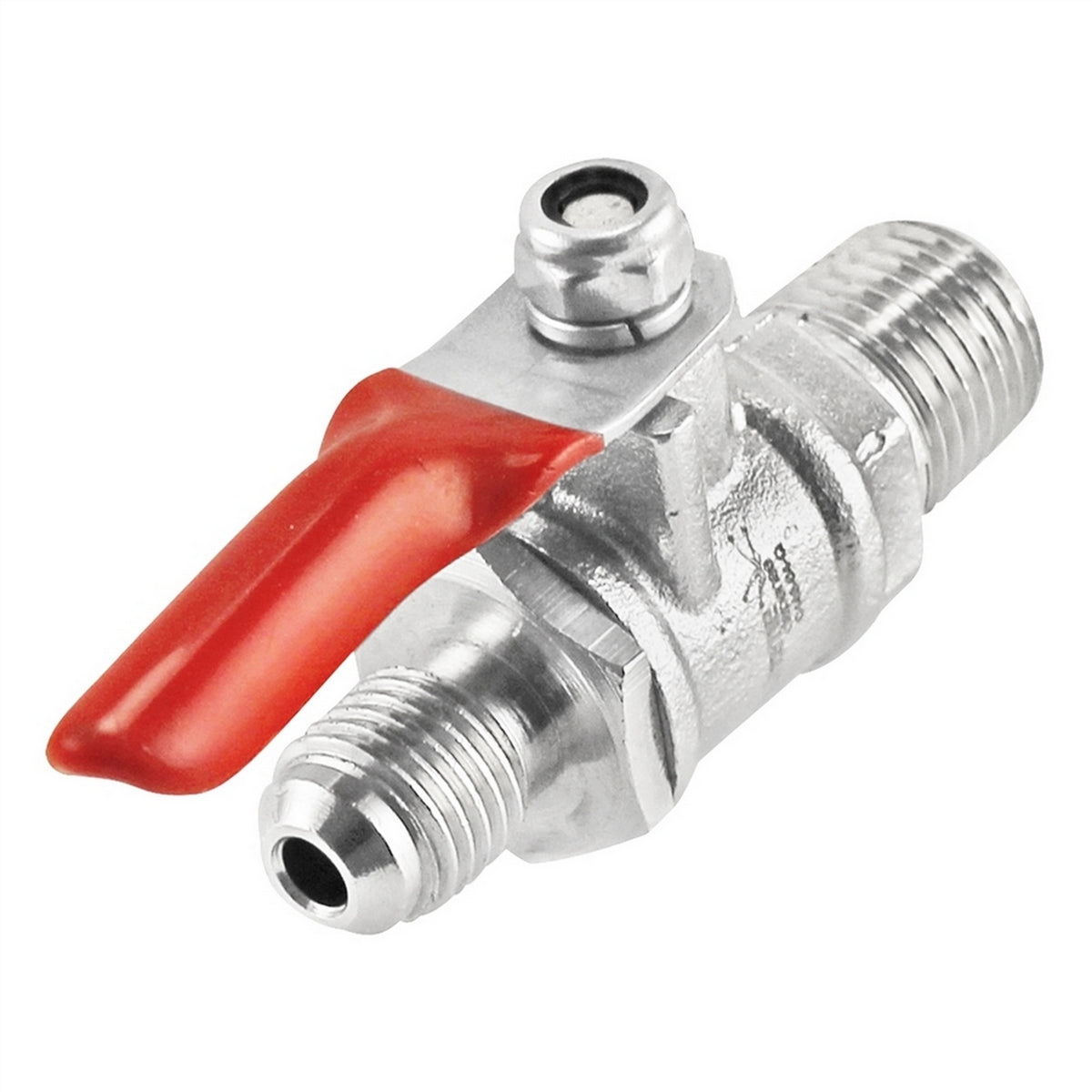 Chrome Plated Brass Ball Valve With Check - 1/4" Male NPT X 1/4" MFL