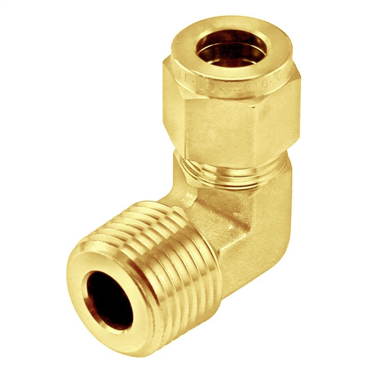 Brass 90° Elbow - 1/2" Male NPT X 1/2" Compression