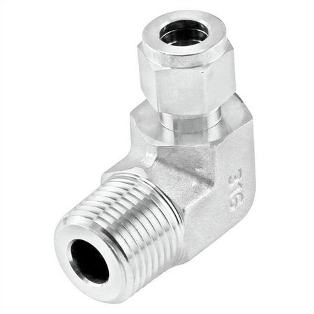Stainless Steel 90° Elbow - 1/2" Male NPT X 3/8" Compression