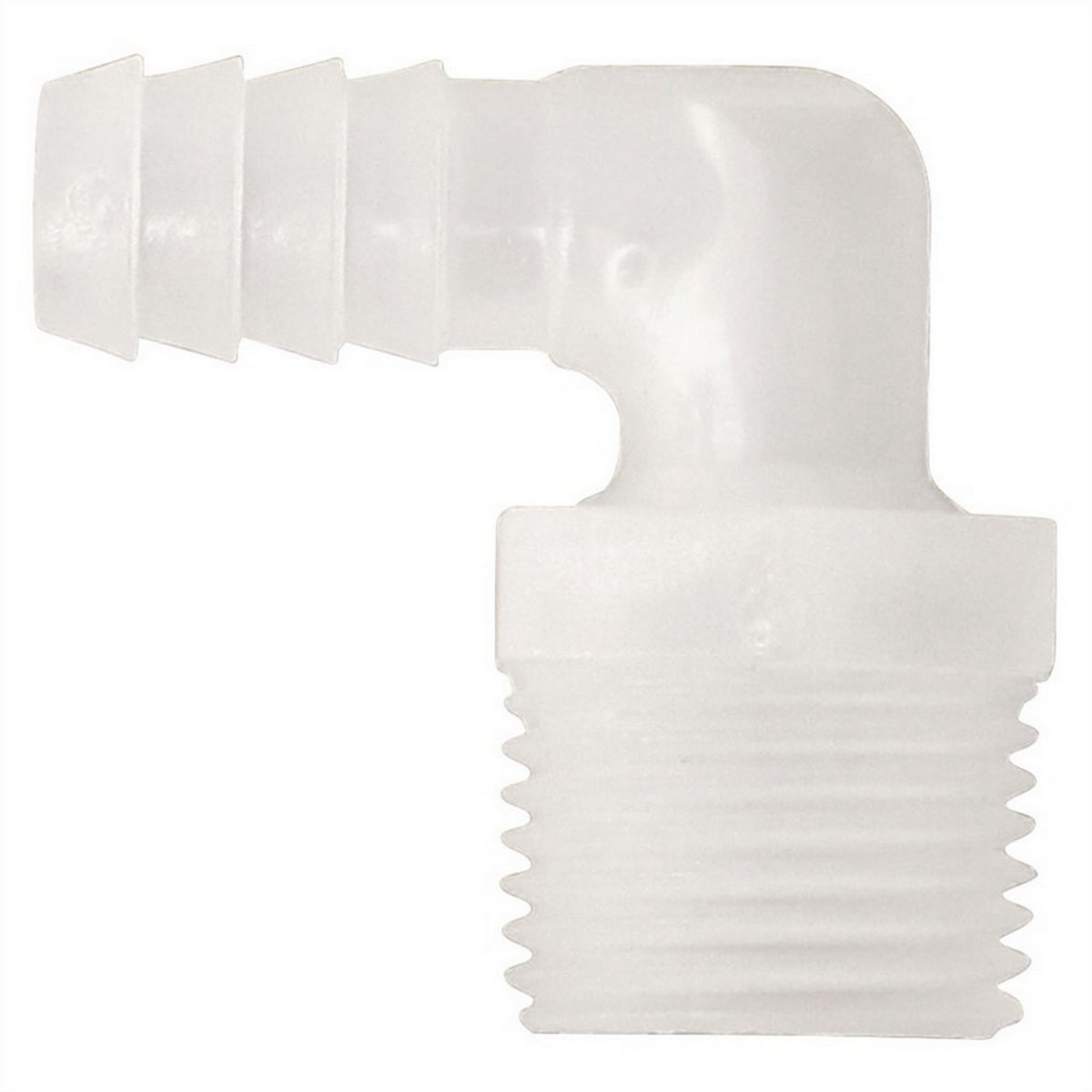 Plastic 90° Elbow - 1/2" Male NPT X 3/8" OD Barb