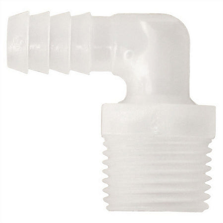 Plastic 90° Elbow - 1/2" Male NPT X 3/8" OD Barb