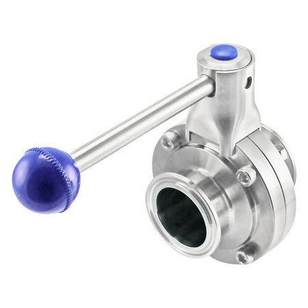 Stainless Steel Tri-Clover Butterfly Valve (Pull Trigger) - 1.5" TC
