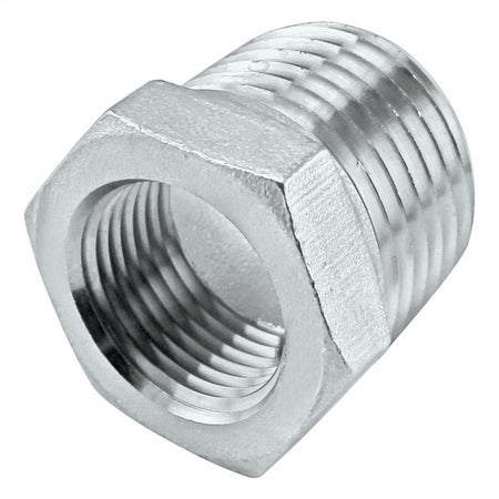 Stainless Steel Reducer Bushing - 1/4" Male NPT X 1/8" Female NPT