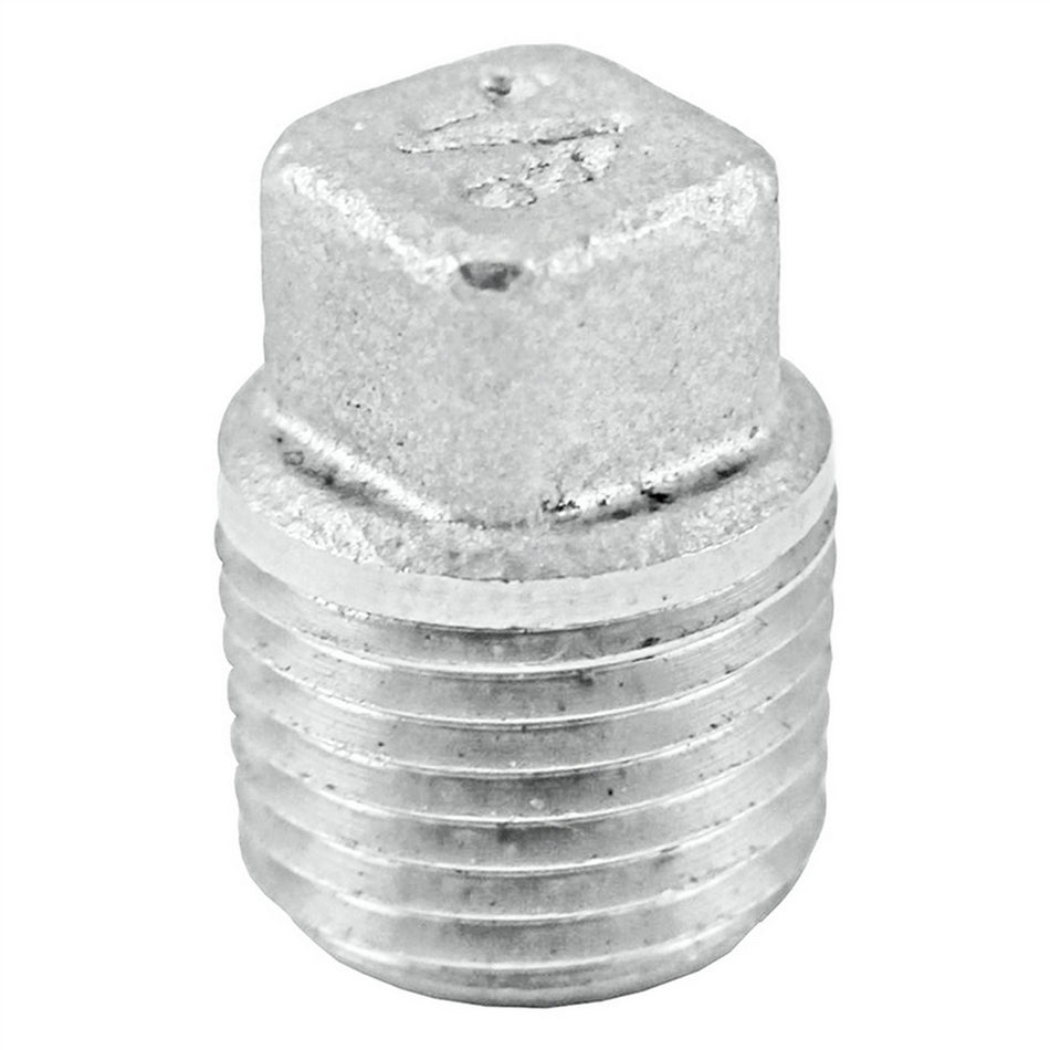 Stainless Steel Square Head Plug - 1/8" Male NPT