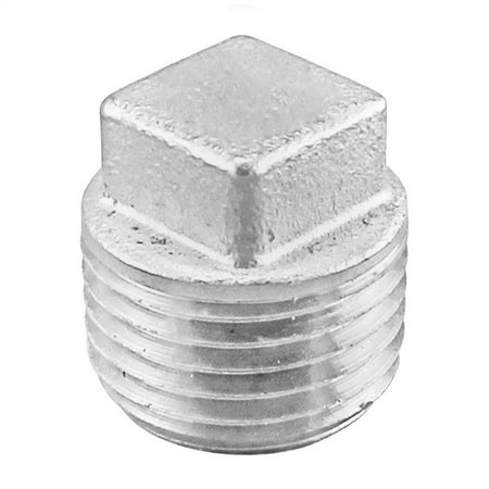 Stainless Steel Square Head Plug - 3/8" Male NPT