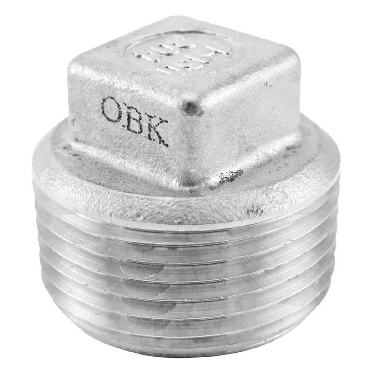 Stainless Steel Square Head Plug - 1" Male NPT