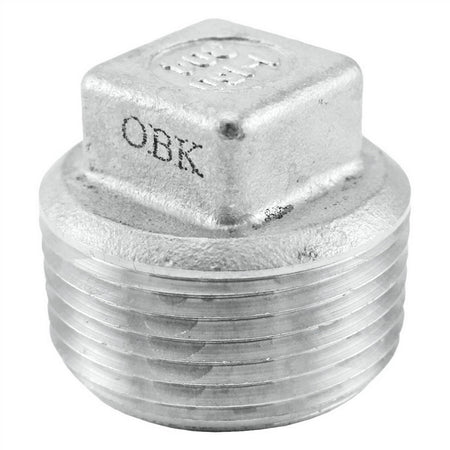 Stainless Steel Square Head Plug - 1" Male NPT
