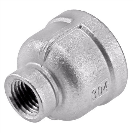 Stainless Steel Reducing Coupler - 1/2" Female NPT X 1/8" Female NPT
