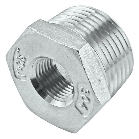 Stainless Steel Reducer Bushing - 1" Male NPT X 3/8" Female NPT