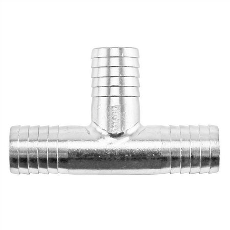 Stainless Steel Barbed Hose Splicer Tee - 1/2"
