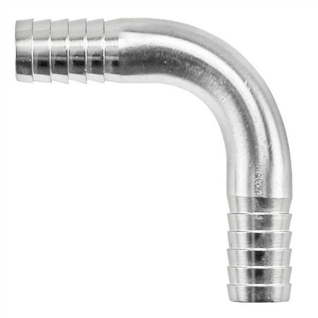 Stainless Steel Barbed Hose Splicer 90° Elbow - 3/8"