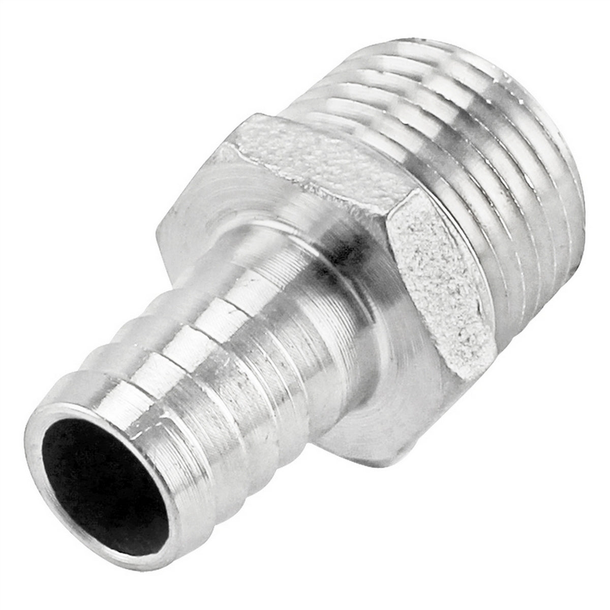Stainless Steel Fitting - 1/2" Male NPT X 1/2" OD Barb | Compact