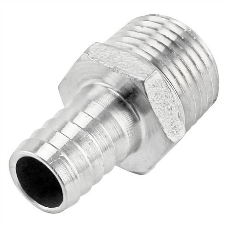 Stainless Steel Fitting - 1/2" Male NPT X 1/2" OD Barb | Compact