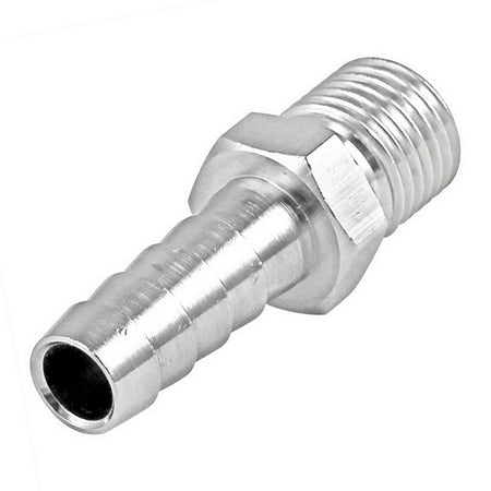 Chrome Plated Brass Fitting - 1/4" Male NPT X 5/16" OD Barb