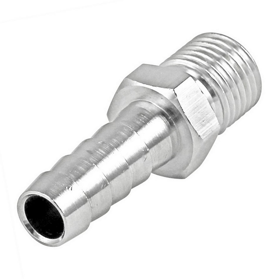 Chrome Plated Brass Fitting - 1/4" Male NPT X 5/16" OD Barb