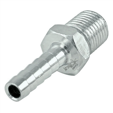 Chrome Plated Brass Fitting - 1/4" Male NPS X 1/4" OD Barb