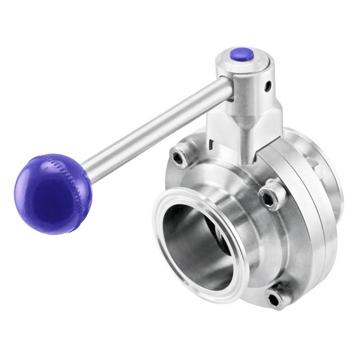 Stainless Steel Tri-Clover Butterfly Valve (Pull Trigger) - 2" TC