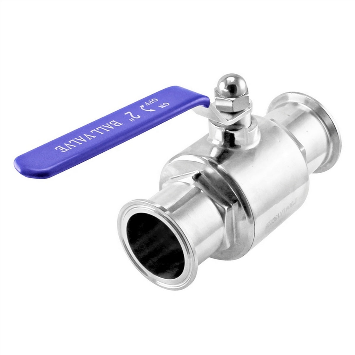 Stainless Steel Tri-Clover 2-Piece Ball Valve - 2" TC