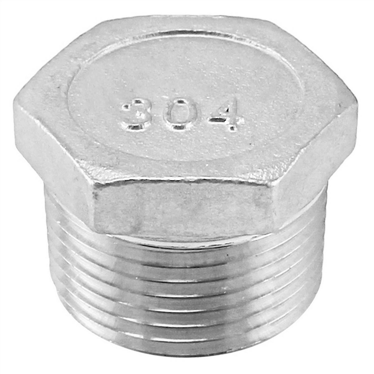 Stainless Steel Hex Plug - 1" Male NPT