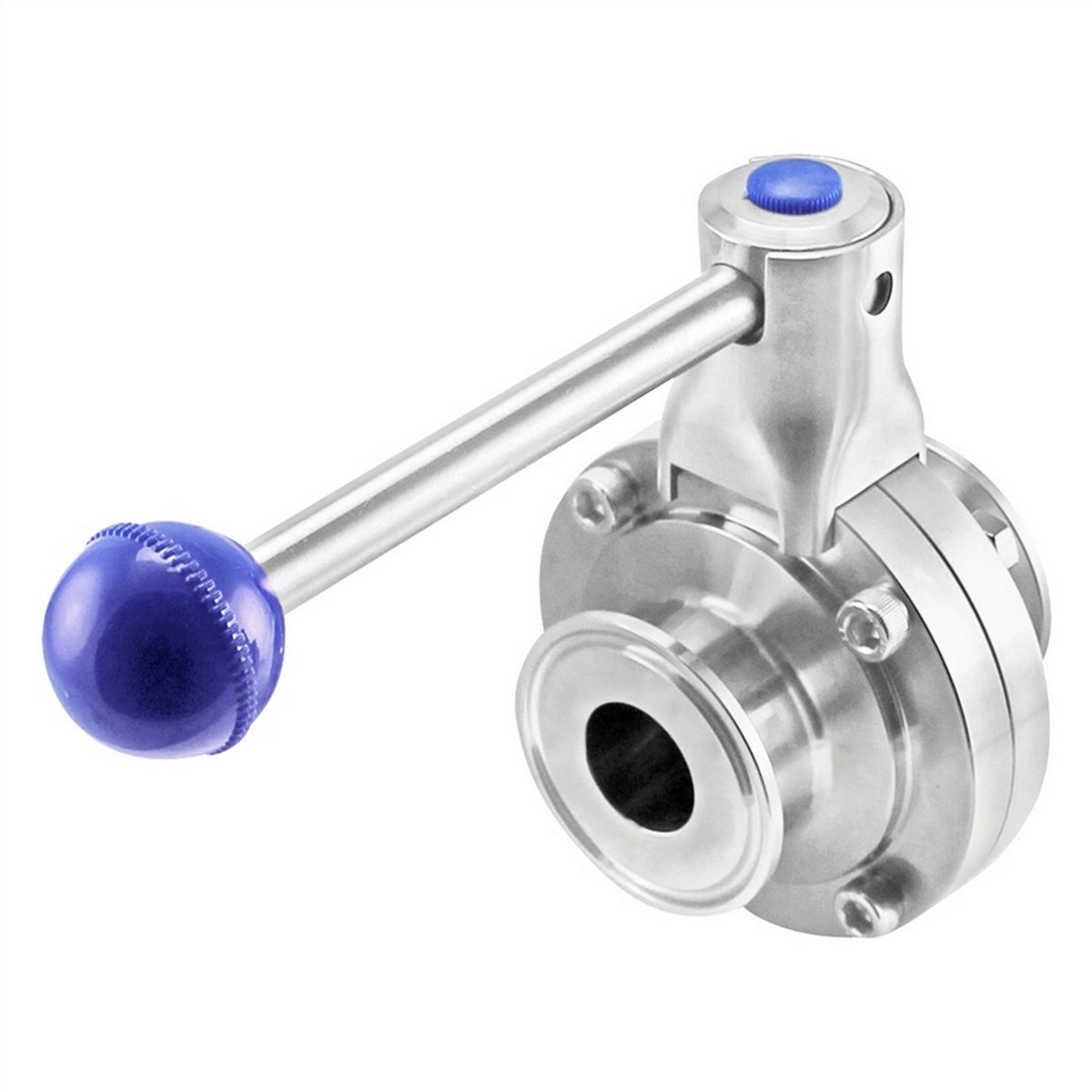 Stainless Steel Tri-Clover Butterfly Valve (Pull Trigger) - 1" TC