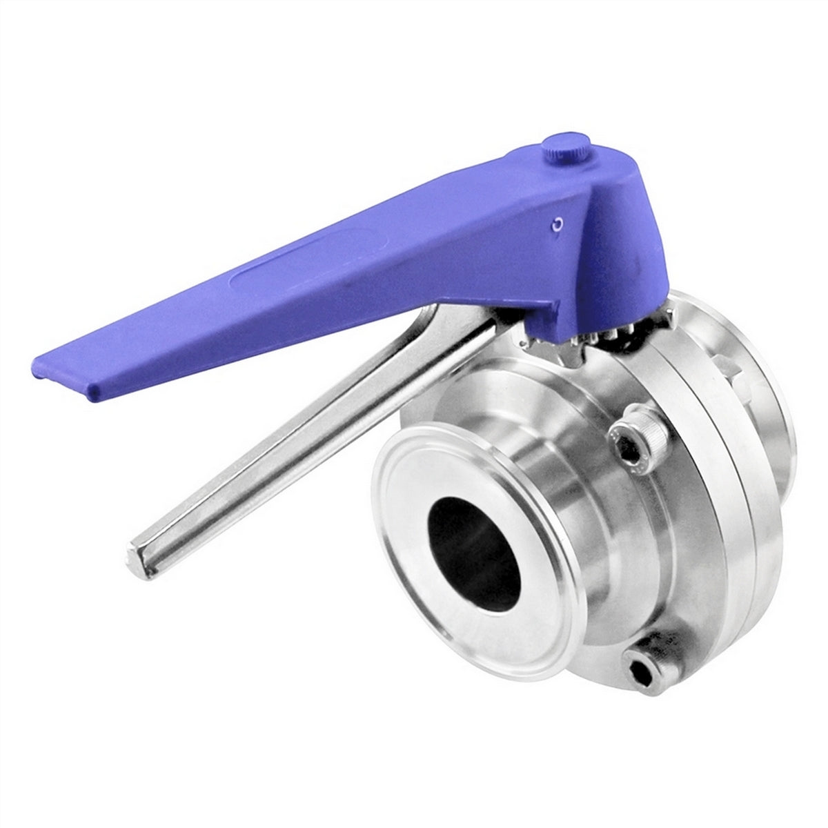 Stainless Steel Tri-Clover Butterfly Valve (Squeeze Trigger) - 1" TC