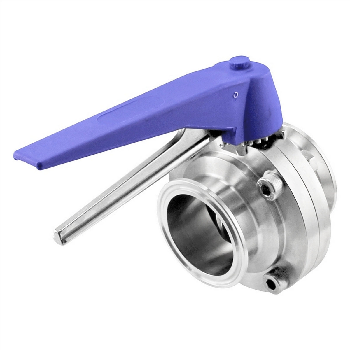 Stainless Steel Tri-Clover Butterfly Valve (Squeeze Trigger) - 2.5" TC