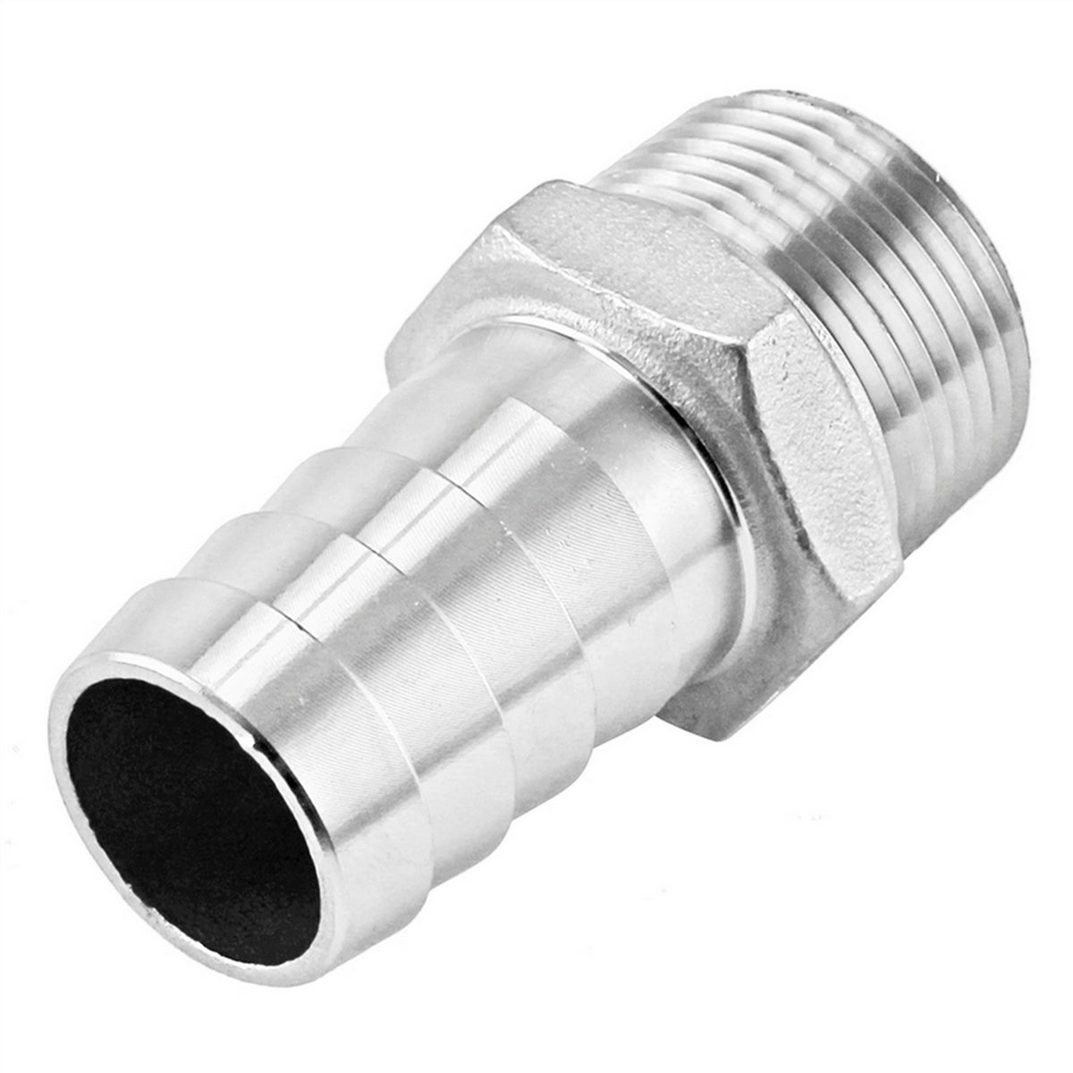 Stainless Steel Fitting - 1" Male NPT X 1" OD Barb