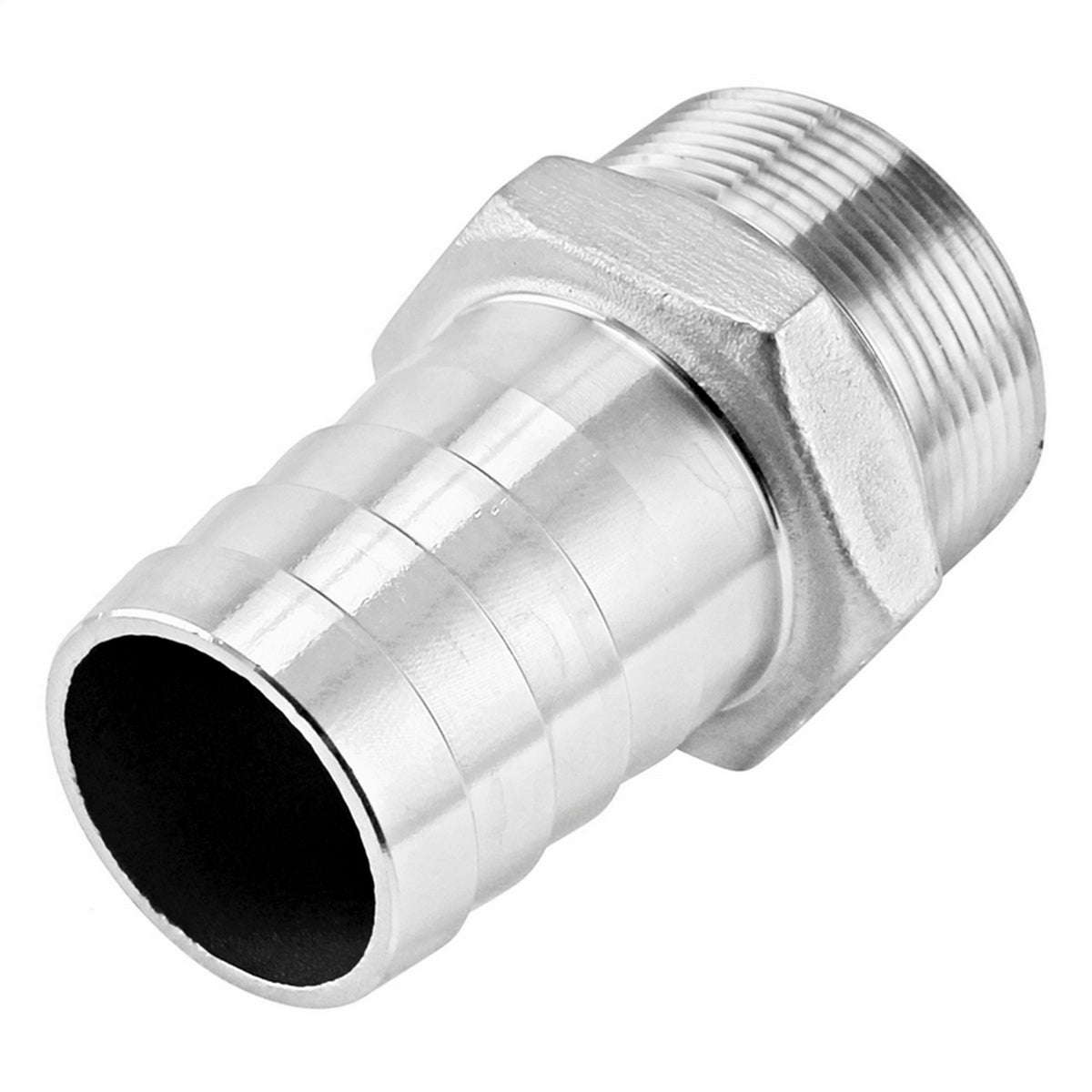 Stainless Steel Fitting - 1 1/2" Male NPT X 1 1/2" OD Barb