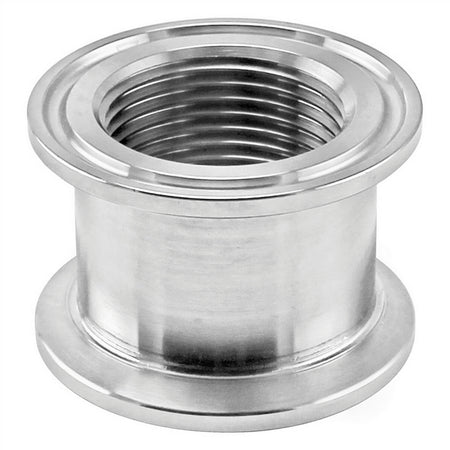 Stainless Steel Tri-Clover Threaded Cap Reducer - 1.5" TC X 1" TC (1" NPS)
