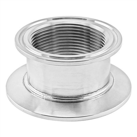 Stainless Steel Tri-Clover Threaded Cap Reducer - 2.5" TC X 2" TC (1 1/2" NPS)