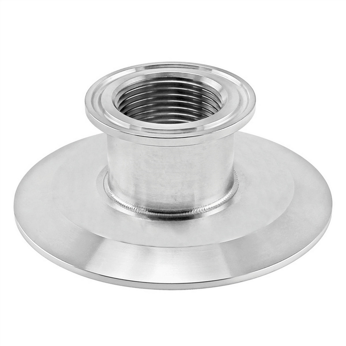 Stainless Steel Tri-Clover Threaded Cap Reducer - 3" TC X 1.5" TC (1" NPS)