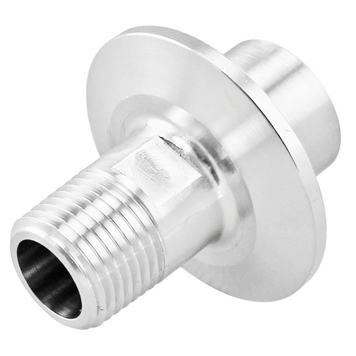 Stainless Steel Tri-Clover Fitting - 1.5" TC X 1/2" Male NPT (1/2" FNPT Interior)