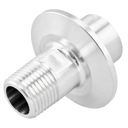 Stainless Steel Tri-Clover Fitting - 1.5" TC X 1/2" Male NPT (1/2" FNPT Interior)