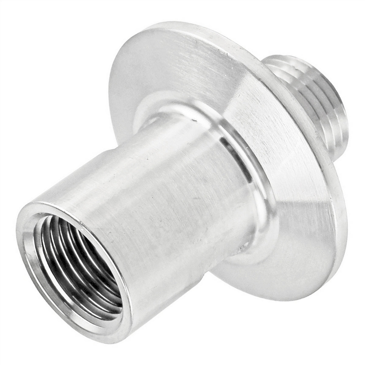 Stainless Steel Tri-Clover Fitting - 1.5" TC X 1/2" Female NPT (1/2" MNPT Interior)