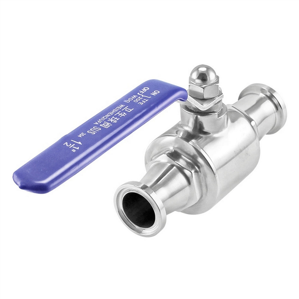 Stainless Steel Tri-Clover 2-Piece Ball Valve - 3/4" TC | Compact
