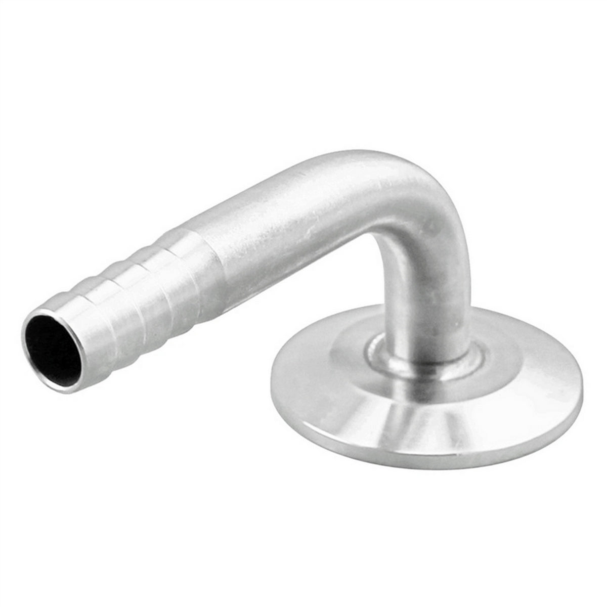 Stainless Steel Tri-Clover 90° Elbow - 1.5" TC X 1/2" OD Barb