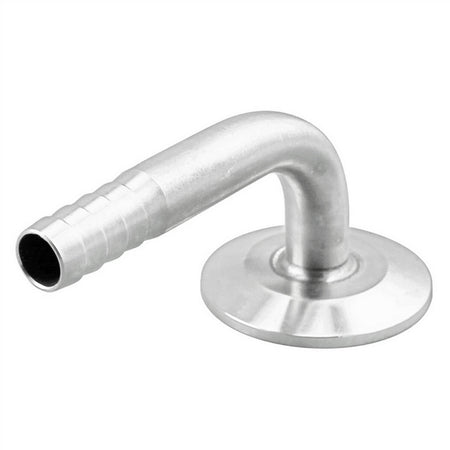 Stainless Steel Tri-Clover 90° Elbow - 1.5" TC X 1/2" OD Barb