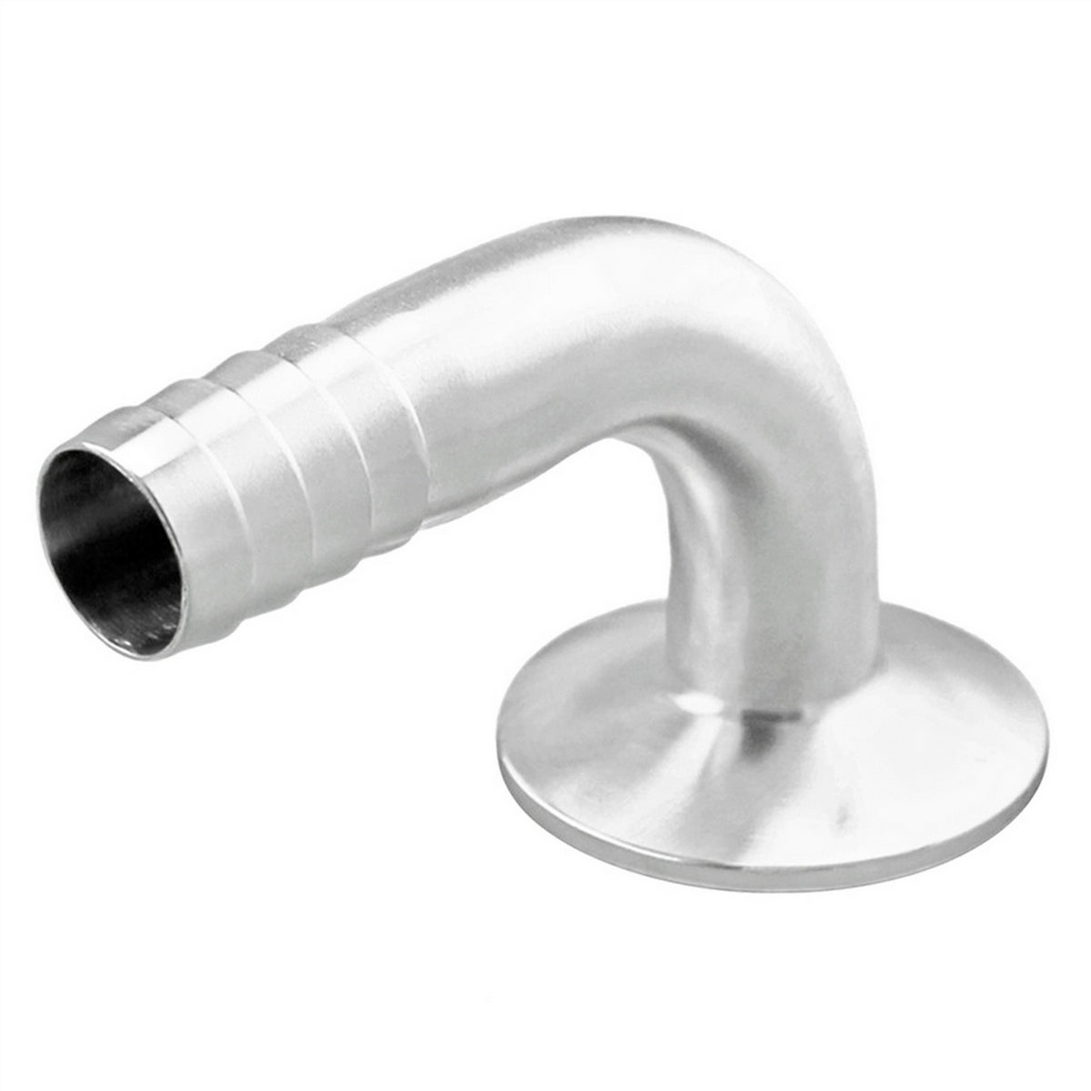 Stainless Steel Tri-Clover 90° Elbow - 1.5" TC X 3/4" OD Barb